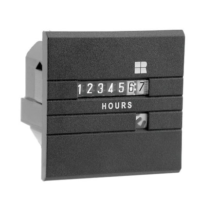 Trumeter HR, 10-80VDC Sq Bezel Fl Sct Meter Electromechanical Hour Meter 731-0180